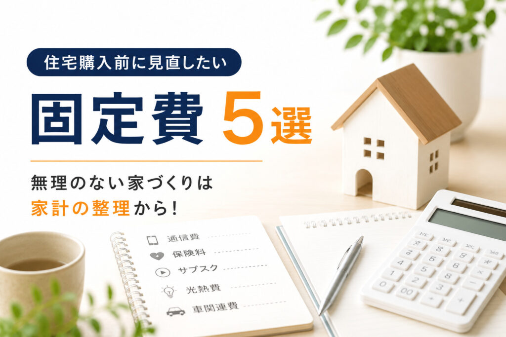 住宅購入前に見直したい固定費5選｜無理のない家づくりは家計の整理から！