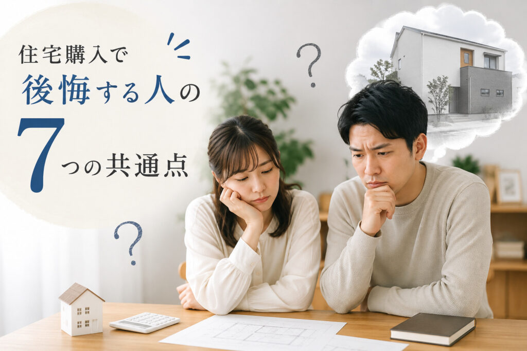 住宅購入で後悔する人の共通点7選｜失敗しないために購入前に確認したいポイント