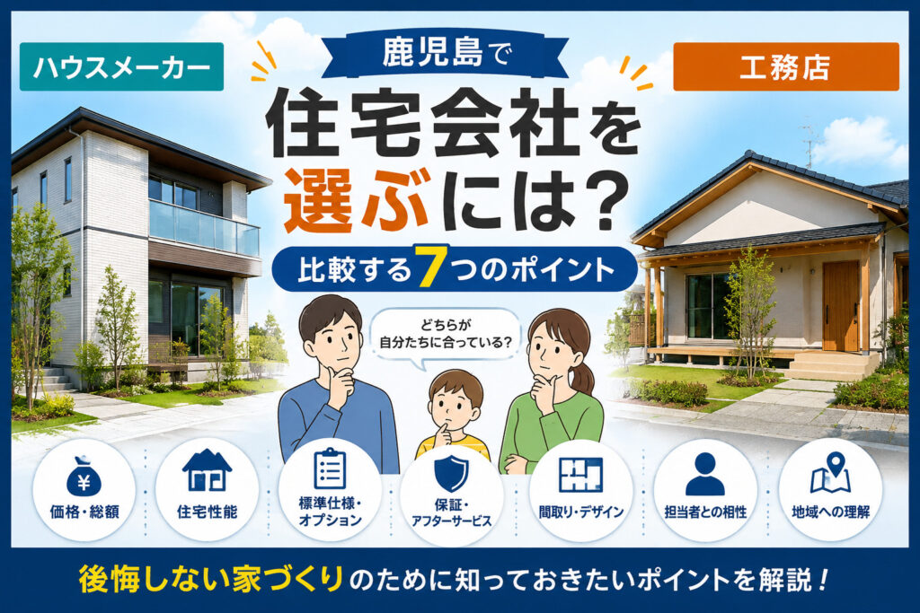 鹿児島で住宅会社を選ぶには？比較する7つのポイントを分かりやすく解説